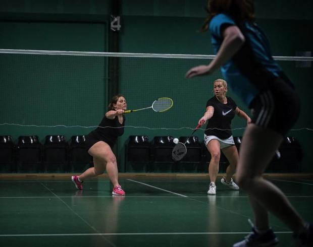 Durham's Louise Durkin and Tracy Ross in action against Yorkshire